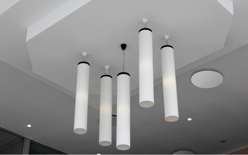 Анемостат со стеклянной внешней частью FOZA D 125 мм. Матовое стекло. Чёрный круглый. RAL 9005